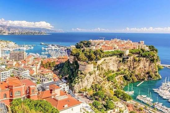 The Rock of Monaco and Port Hercule from above